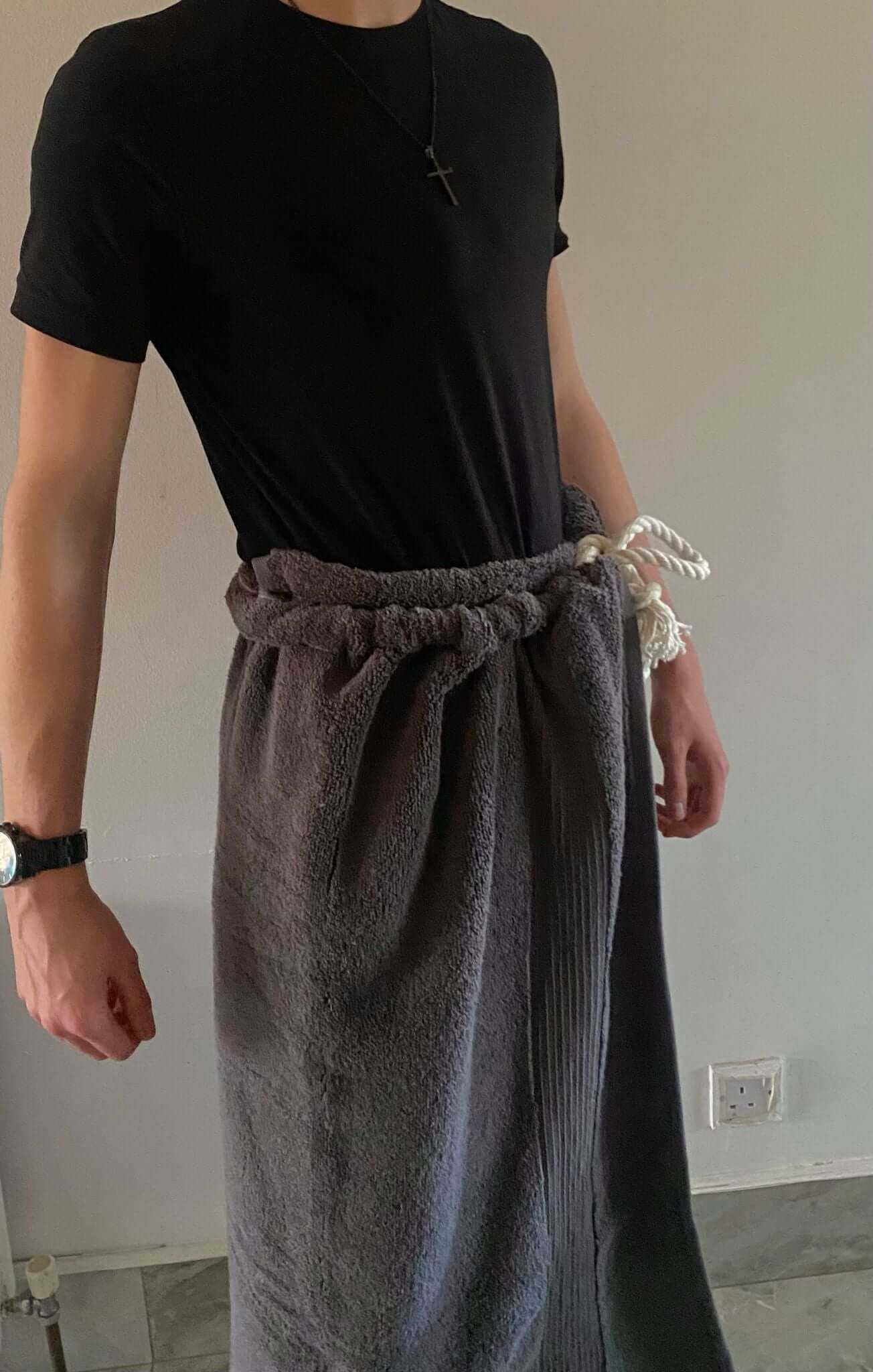 Tie Towel Deluxe-Charcoal
